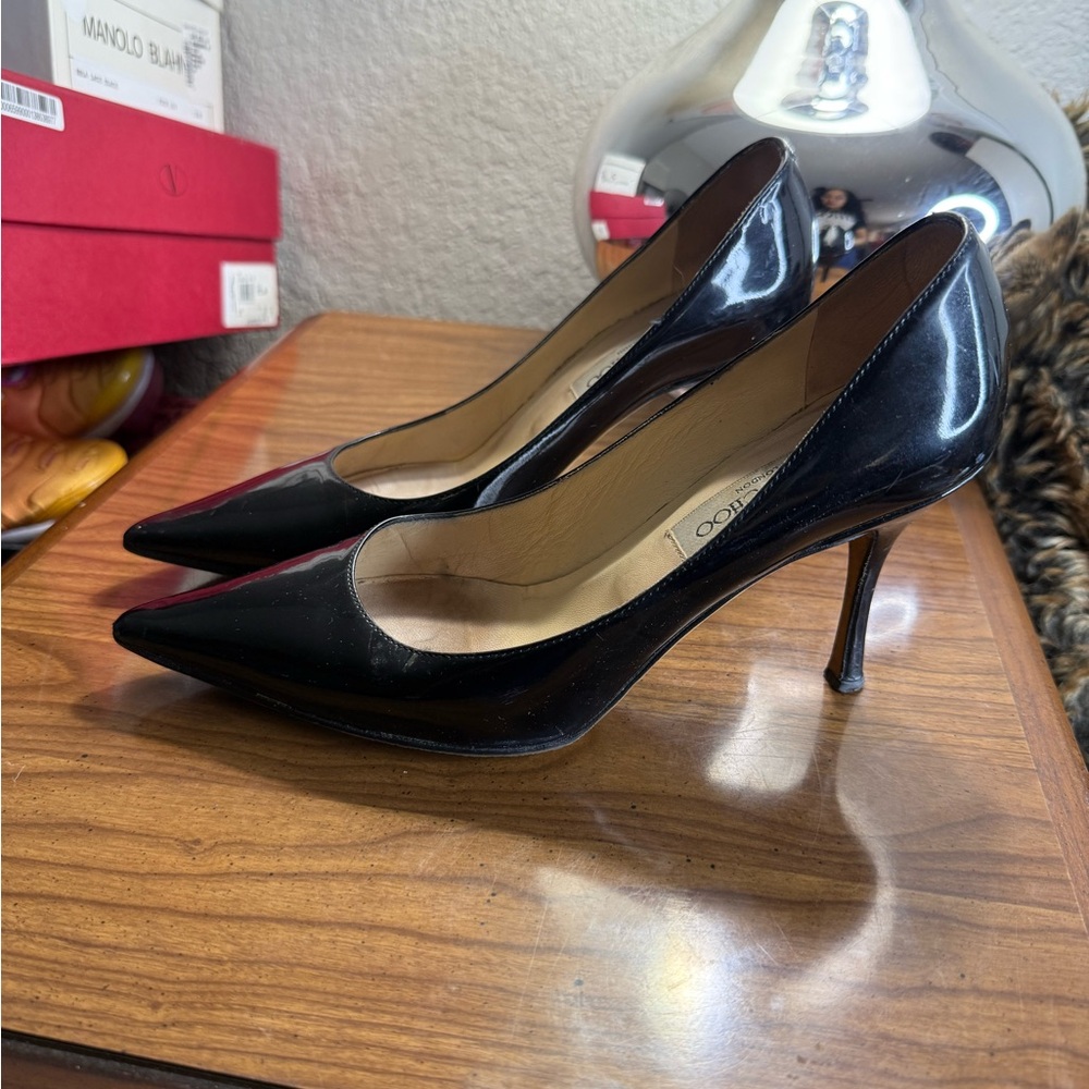 Jimmy Choo Glossy Black Heels